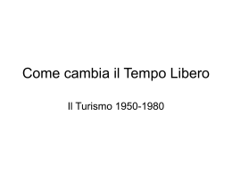 tempo libero e turismo 1950-80