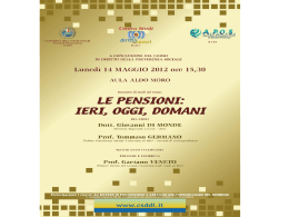 Sistema Pensioni - CSDDL.it - Centro Studi Diritto Dei Lavori