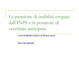 L`assegno ordinario di invalidit&agrave; erogato dall`INPS