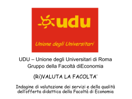Scarica i risultati del Questionario (Ri)VALUTA LA FACOLTA`!!!