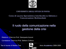 TOSI_0 - Cim - Università degli studi di Pavia