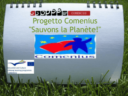 Sauvons la plan&egrave;te:projet Comenius