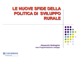 03 - Sviluppo rurale - Confcooperative Firenze