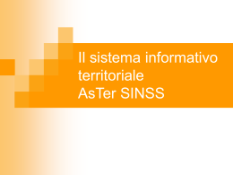 Il sistema informativo territoriale AsTer SINSS