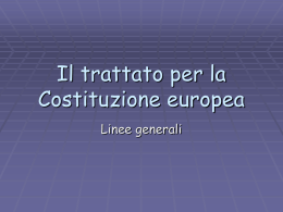 Il trattato per la Costituzione europea