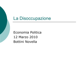 La Disoccupazione