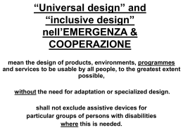 &ldquo;Universal design&rdquo; and &ldquo;inclusive design&rdquo;