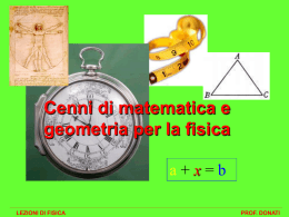 matematica per la fisica