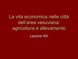 La vita economica nelle citt&agrave; dell`area vesuviana: agricoltura e