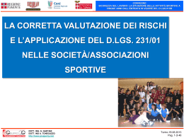 La corretta valutazione dei rischi