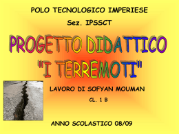 terremoti - Polo Tecnologico Imperiese