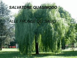 " Alle fronde dei salici" di S. Quasimodo