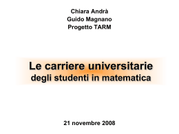 relazione - Corso di Laurea in Matematica