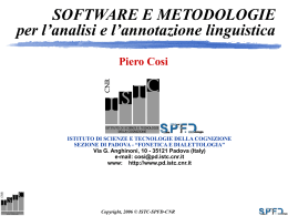 Metodologie e Sistemi per l`Annotazione Linguistica