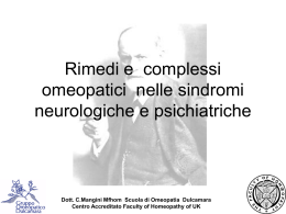 Rimedi e complessi omeopatici nelle sindromi neurologiche