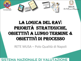 I TRAGUARDI DI LUNGO PERIODO