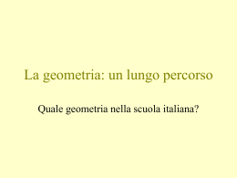La geometria: un lungo percorso