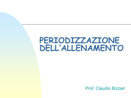 LA PERIODIZZAZIONE DELL`ALLENAMENTO