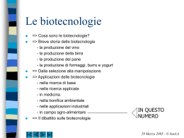 Le biotecnologie