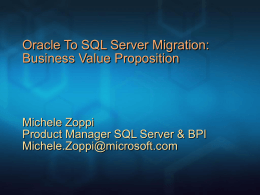 Oracle Migration
