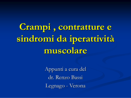 Crampi e iperattività neuromuscolare - appunti