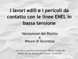 I lavori edili ei pericoli da contatto con le linee ENEL in bassa tensione