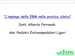 Relazione EBM (power point) (dott. Alberto Ferrando