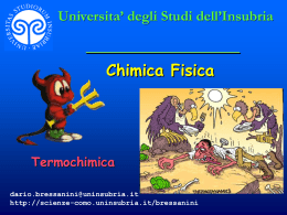 Termochimica - Università degli Studi dell`Insubria