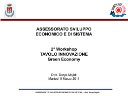 Intervento Assessore allo Sviluppo Economico e di Sistema