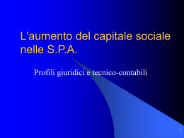 spa - Aumento capitale sociale