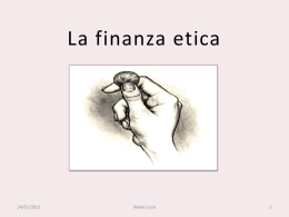 La finanza etica
