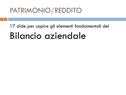 PATRIMONIO/REDDITO - Paolo Guglielmino