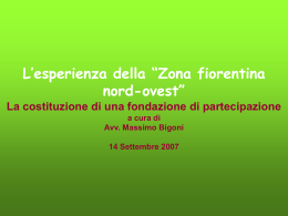 La fondazione di partecipazione - SDS Zona Fiorentina Nord
