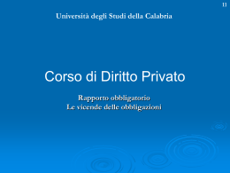 Le vicende delle obbligazioni