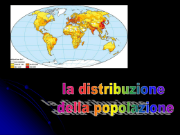 La distribuzione della popolazione
