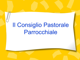 Il Consiglio Pastorale parrocchiale