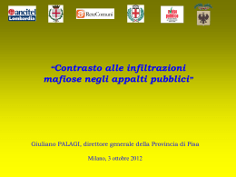 Contrasto alle infiltrazioni mafiose negli appalti