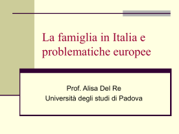 La famiglia in Italia e problematiche europee (143