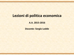 lezioni politica economica A