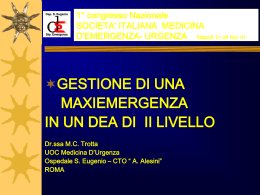 gestione di una maxiemergenza in un dea di ii livello
