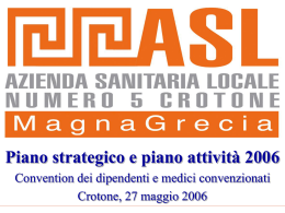 il progetto di change management dell`ASL Magna Grecia di Crotone