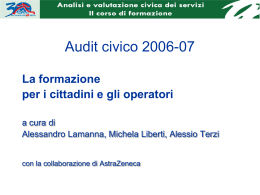 La formazione per i cittadini e gli operatori