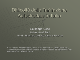 Tariffazione Autostradale