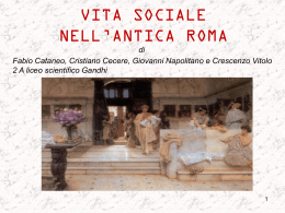 vita sociale nell`antica roma