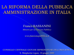 Ministro per la Funzione Pubblica www