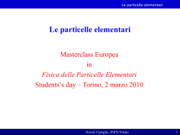 Le particelle elementari - INFN