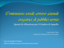 Il contenzioso seriale innanzi al Giudice di Pace