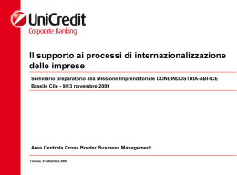 UniCredit: Brasile - Ufficio Rappresentanza Sao Paolo