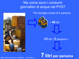 Consumi - Movimento per la Lotta contro la Fame nel Mondo