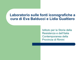 Laboratorio sulle fonti iconografiche a cura di Eva Balducci e